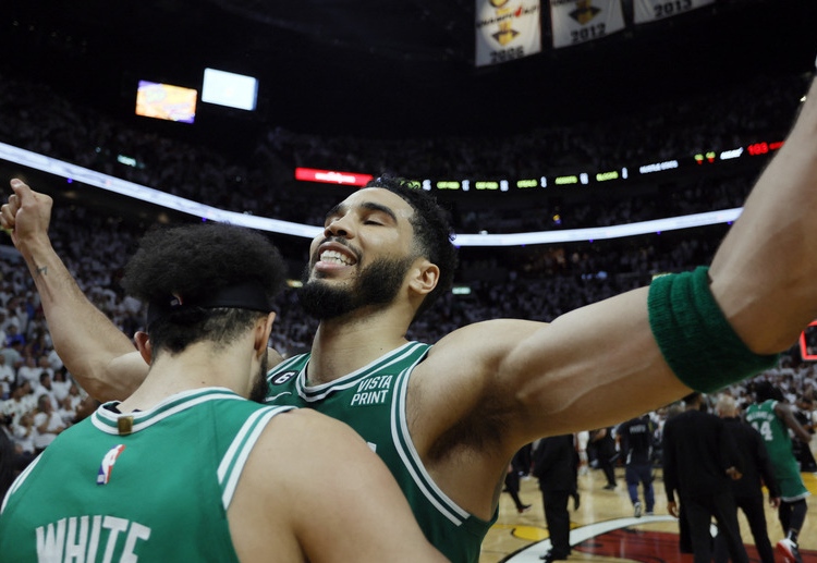 Derrick White led the Boston Celtics to tie the NBA Eastern Conference Final series, 3-3, against the Heat